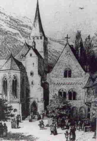 Die ehemalige Abtei im 19. Jahrhundert